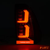 Black Full LED Tail lights with Red Stripes for Toyota Hilux REVO ROCCO 2015 - 2024 - Mars Performance